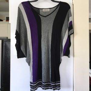 Multi-colored sweater dress